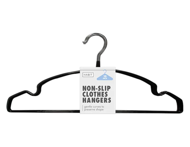 Wholesale Non slip Plastic Coated Hangers 10pk