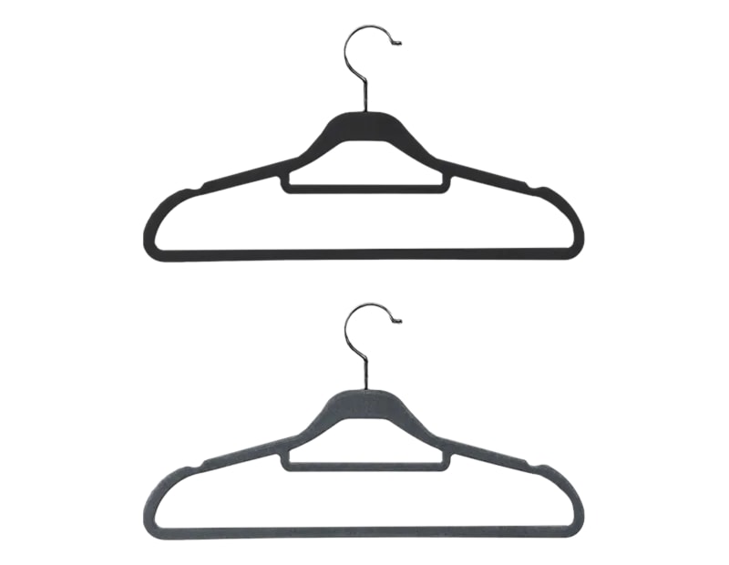 Wholesale Flocked Non-Slip Hangers 10pk Wholesale Flocked Non-Slip Hangers 10pk