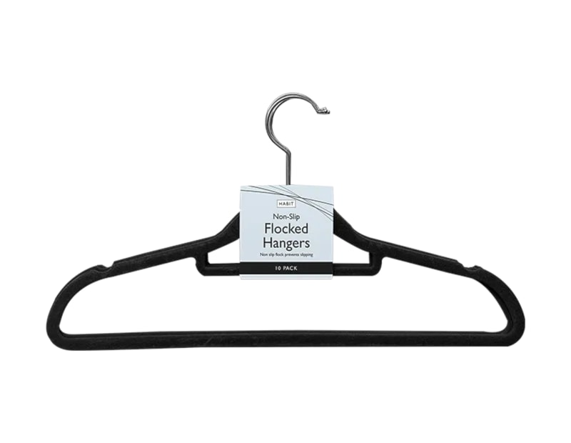 Wholesale Flocked Non-Slip Hangers 10pk Wholesale Flocked Non-Slip Hangers 10pk