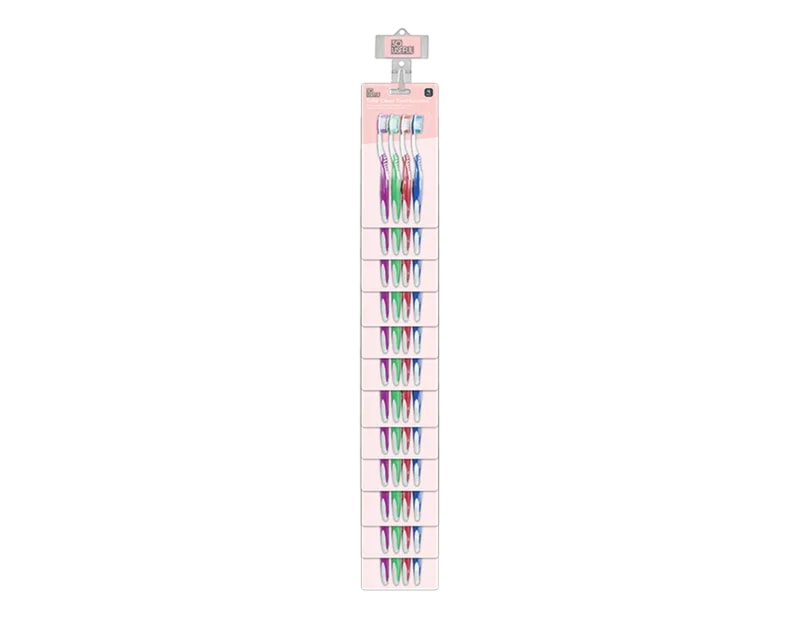 Wholesale Toothbrushes 4pk With Clip Strip