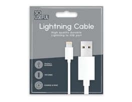 Wholesale Lightning to USB White Cable 1m With Clip Strip Wholesale Lightning to USB White Cable 1m With Clip Strip