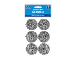 Wholesale Stainless Steel Scourers 8pk With Clip Strip Wholesale Stainless Steel Scourers 8pk With Clip Strip