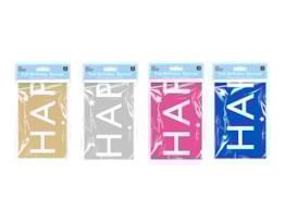 Wholesale Metallic Foil Happy Birthday Banner 3m With Clip Strip Wholesale Metallic Foil Happy Birthday Banner 3m With Clip Strip