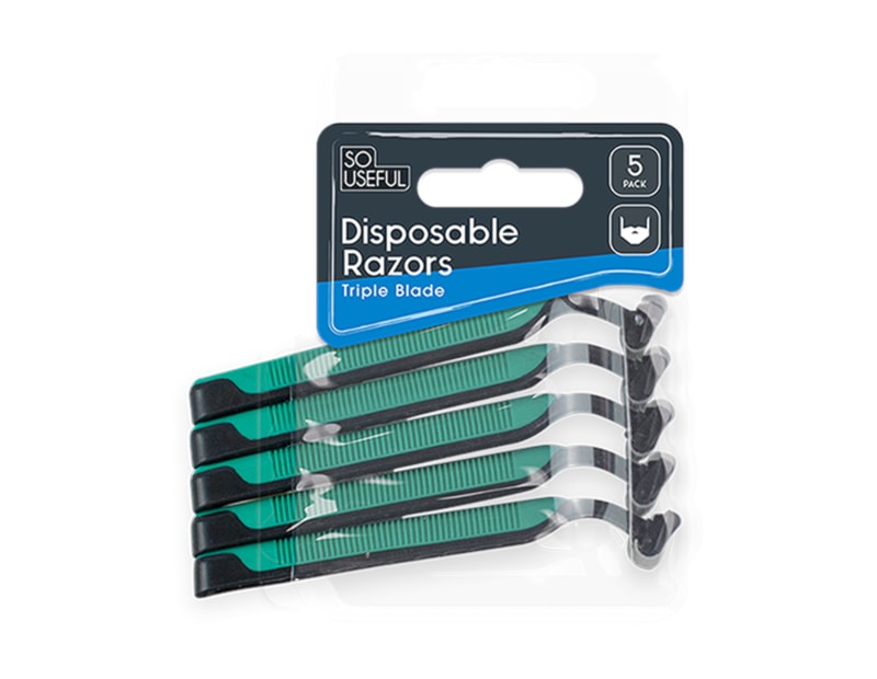 Wholesale Mens Disposable 2 Blade Razor 5pk With Clip Strip Wholesale Mens Disposable 2 Blade Razor 5pk With Clip Strip