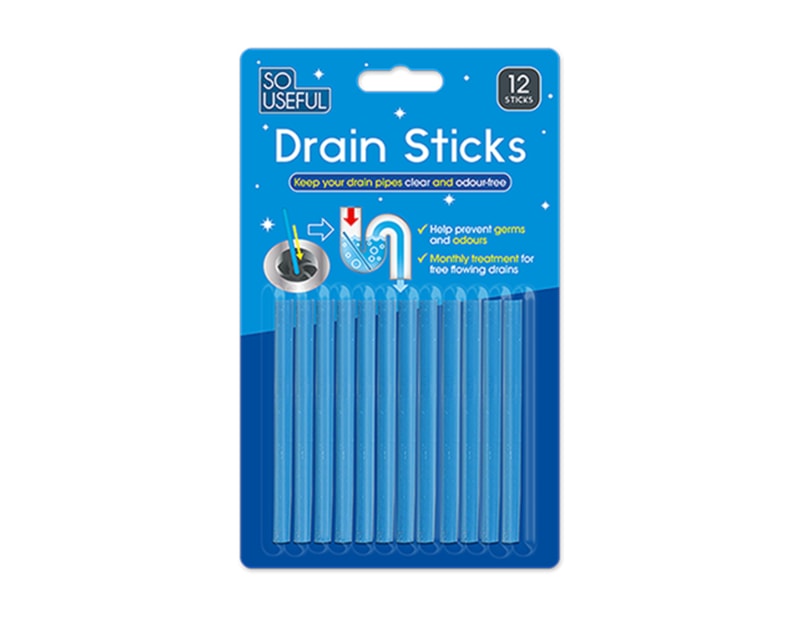 Wholesale Drain Sticks 12pk With Clip Strips Wholesale Drain Sticks 12pk With Clip Strips