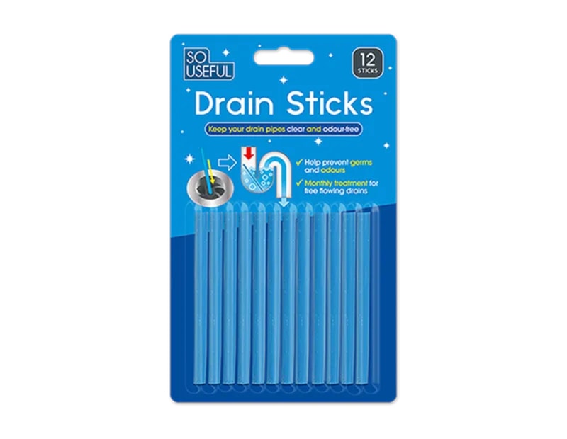 Wholesale Drain Sticks 12pk With Clip Strips