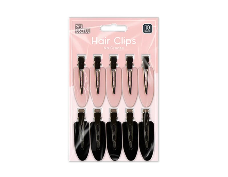 Wholesale No Crease Hair Clips 10pk With Clip Strip