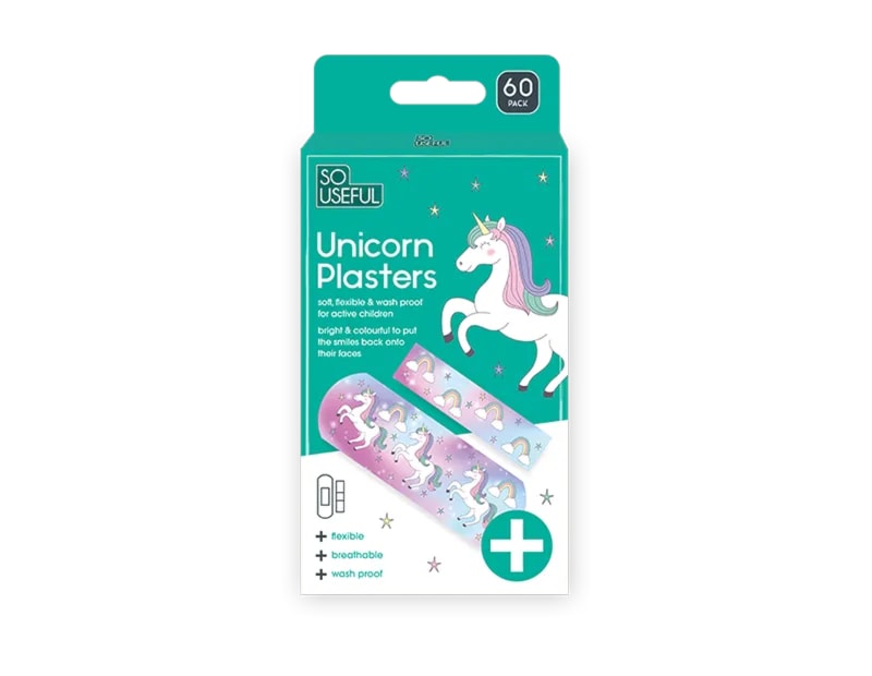 Wholesale Unicorn Plasters 60pk With Clip Strip Wholesale Unicorn Plasters 60pk With Clip Strip