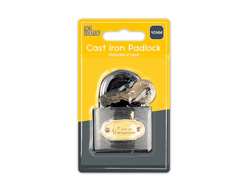 Wholesale Cast Iron Padlock 40mm With Clip Strip Wholesale Cast Iron Padlock 40mm With Clip Strip