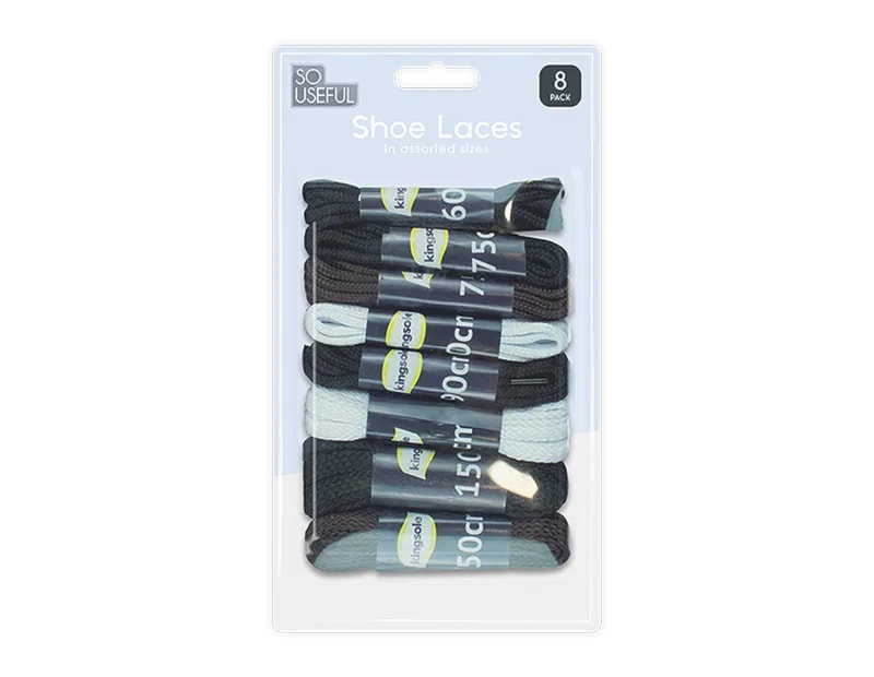 Wholesale Shoe Laces 8 Pairs With Clip Strip Wholesale Shoe Laces 8 Pairs With Clip Strip
