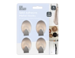 Wholesale Metal Self Adhesive Hooks 4pk With Clip Strip Wholesale Metal Self Adhesive Hooks 4pk With Clip Strip