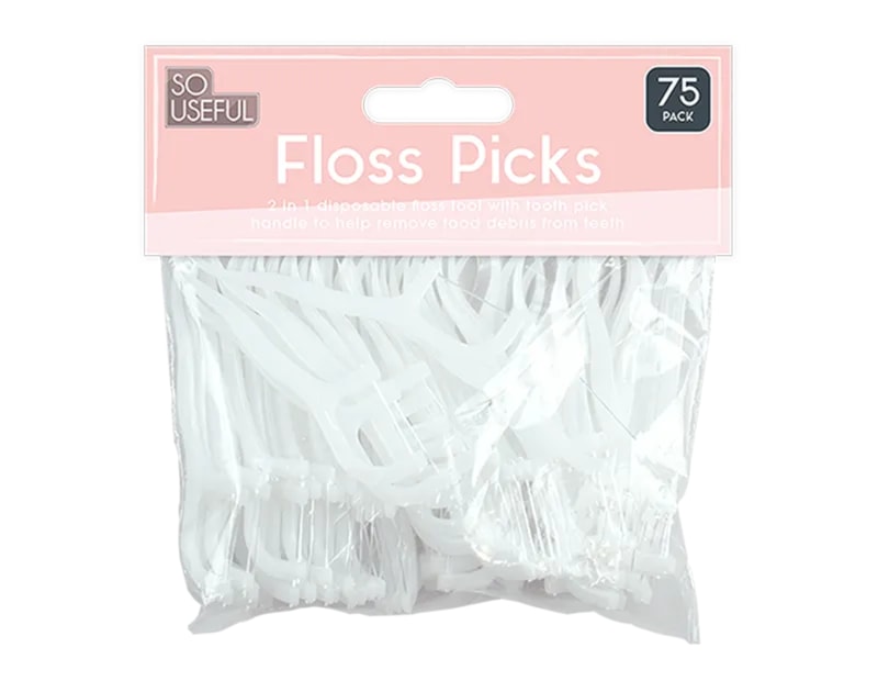 Wholesale Dental Floss Toothpicks 75pk With Clip Strip Wholesale Dental Floss Toothpicks 75pk With Clip Strip
