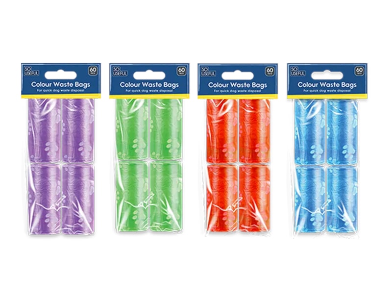 Wholesale Dog Poo Bags 60pk With Clip Strip