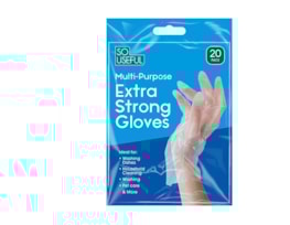 Wholesale Multi Purpose Extra Strong Gloves 20pk With Clip Strip