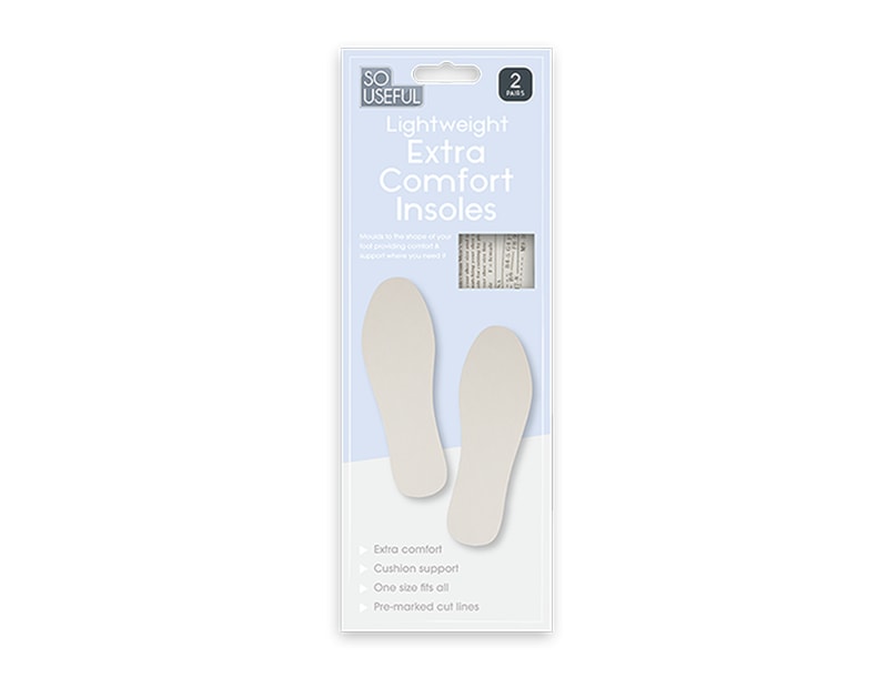 Wholesale Extra Comfort Insoles 2 Pairs With Clip Strip Wholesale Extra Comfort Insoles 2 Pairs With Clip Strip