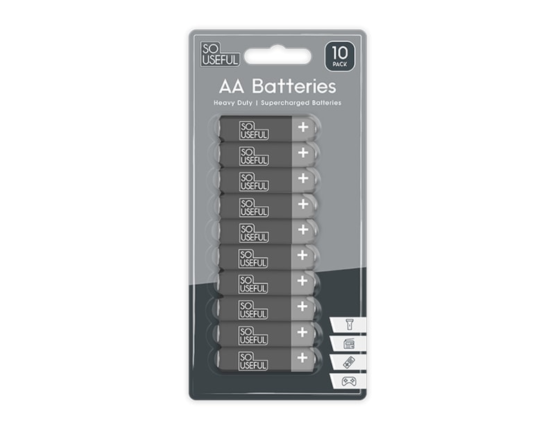 Wholesale AA Extra Heavy Duty Batteries 10pk with Clip Strip Wholesale AA Extra Heavy Duty Batteries 10pk with Clip Strip