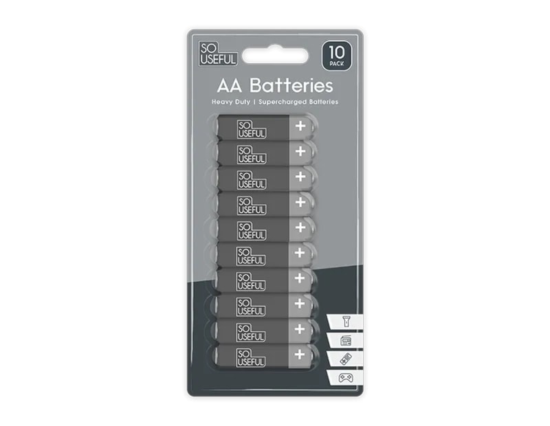 Wholesale AA Extra Heavy Duty Batteries 10pk with Clip Strip Wholesale AA Extra Heavy Duty Batteries 10pk with Clip Strip