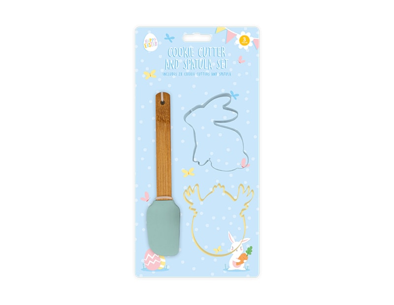 Wholesale Easter Cookie Cutter & Spatula Set 3pk Wholesale Easter Cookie Cutter & Spatula Set 3pk