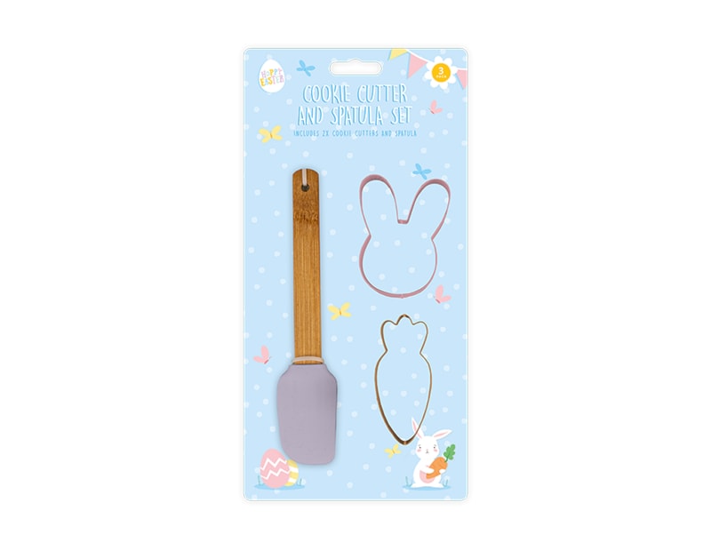 Wholesale Easter Cookie Cutter & Spatula Set 3pk Wholesale Easter Cookie Cutter & Spatula Set 3pk