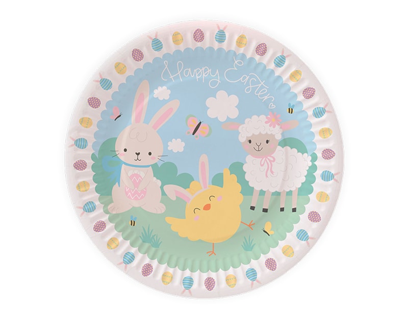 Wholesale Easter Printed Paper Plates 10pk CDU - Plastic Free