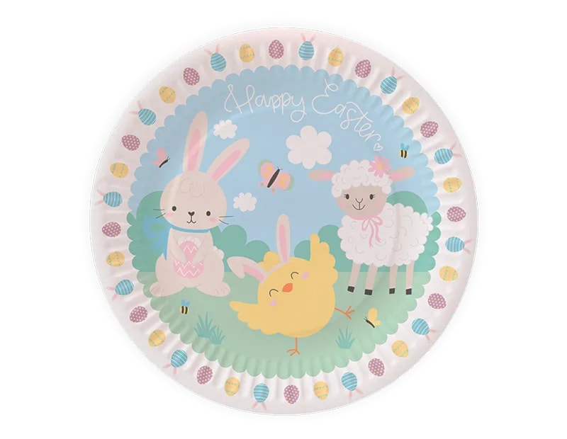 Wholesale Easter Printed Paper Plates 10pk CDU - Plastic Free