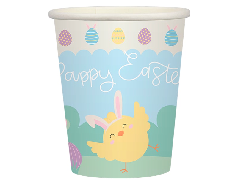 Wholesale Easter Printed Paper Cups 270ml 10pk CDU