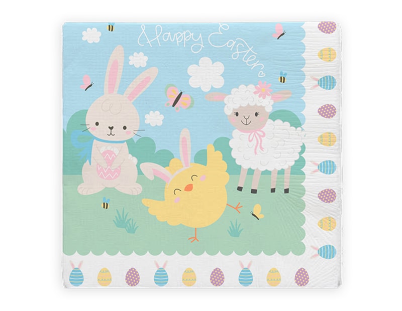 Wholesale Easter Printed 3 Ply Napkins 20pk CDU