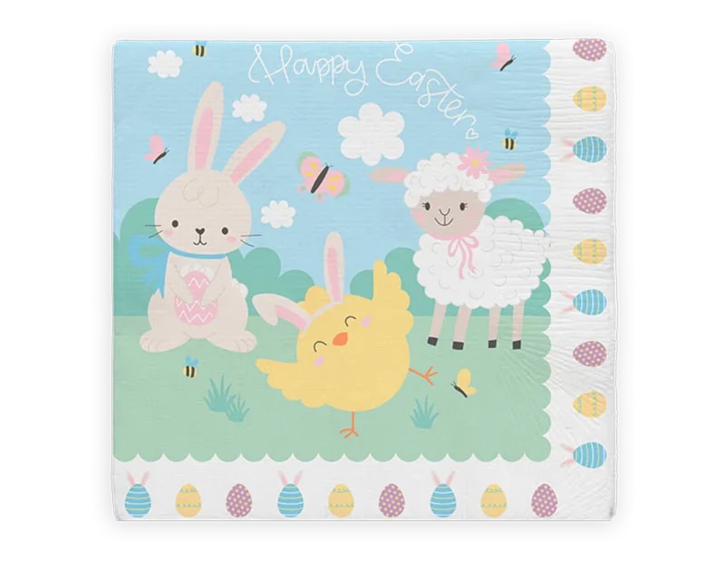 Wholesale Easter Printed 3 Ply Napkins 20pk CDU