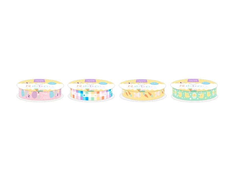 Wholesale Easter Patterned Ribbon 1.8cm x 2M CDU