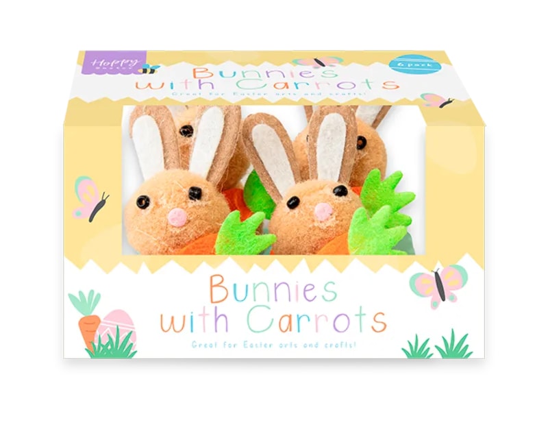Wholesale Easter Bunnies with Carrots 6pk CDU