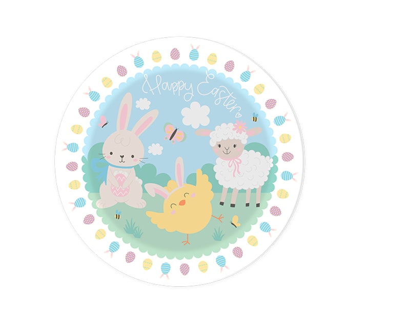 Wholesale Easter Printed Plastic Plate 26cm CDU Wholesale Easter Printed Plastic Plate 26cm CDU