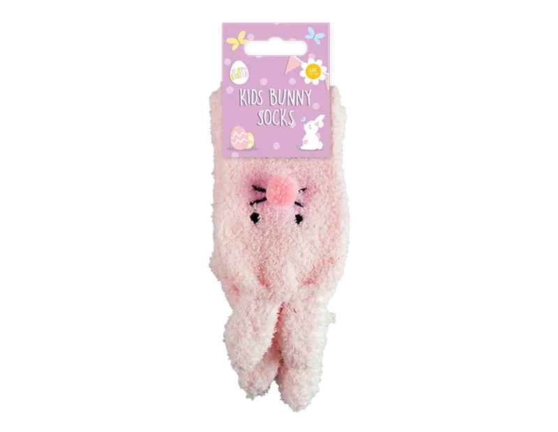 Wholesale Easter Fluffy Bunny Kid's Socks - Asst Sizes Wholesale Easter Fluffy Bunny Kid's Socks - Asst Sizes