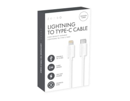 Wholesale White Lightning to Type-C 2M Cable CDU Wholesale White Lightning to Type-C 2M Cable CDU