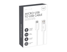 Wholesale White Micro to USB 2M Cable CDU Wholesale White Micro to USB 2M Cable CDU