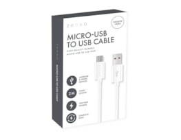 Wholesale White Micro to USB 2M Cable CDU Wholesale White Micro to USB 2M Cable CDU