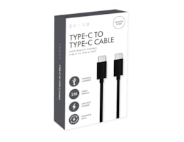Wholesale Black Type-C to Type-C 2M Cable CDU Wholesale Black Type-C to Type-C 2M Cable CDU