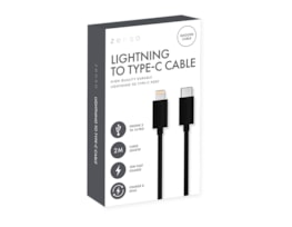 Wholesale Black Lightning to Type-C 2M Cable CDU