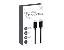 Wholesale Black Lightning to Type-C 2M Cable CDU Wholesale Black Lightning to Type-C 2M Cable CDU