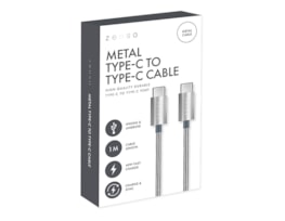 Wholesale Metal Type-C to Type-C Charge/Sync 1M Cable CDU Wholesale Metal Type-C to Type-C Charge/Sync 1M Cable CDU