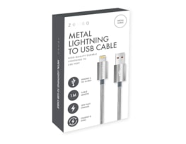 Wholesale Metal Lightning to USB Charge/Sync 1M Cable CDU Wholesale Metal Lightning to USB Charge/Sync 1M Cable CDU