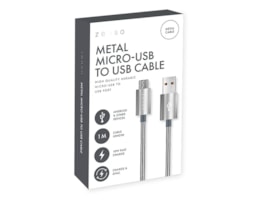 Wholesale Metal Micro to USB Charge/Sync 1M Cable CDU Wholesale Metal Micro to USB Charge/Sync 1M Cable CDU