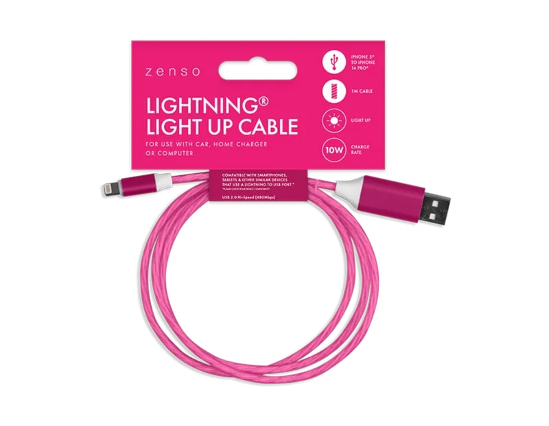 Wholesale Lightning Light up charging cable | Gem imports Ltd.