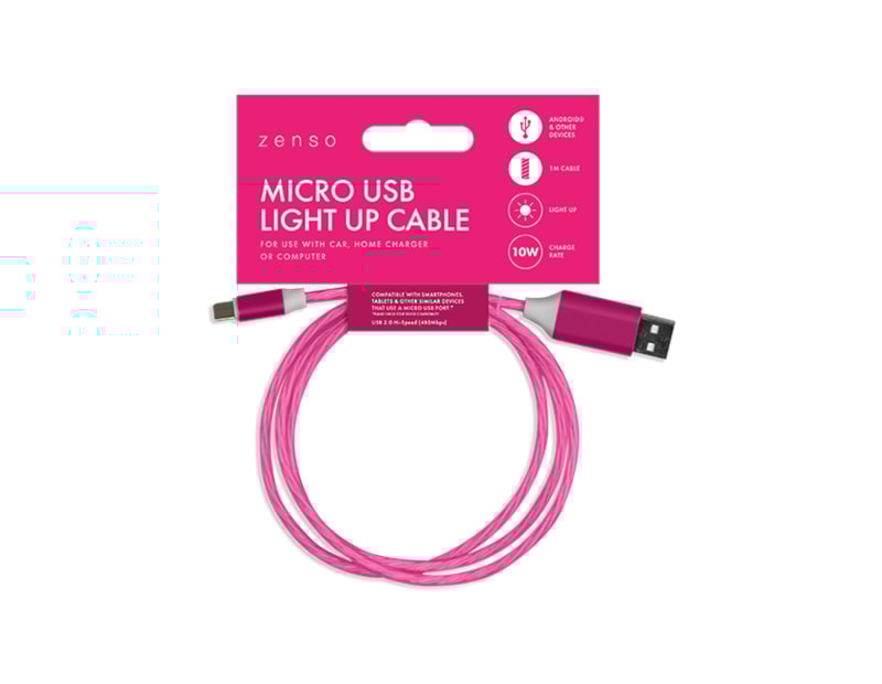 Wholesale Micro Light up charging cable | Gem imports Wholesale Micro Light up charging cable | Gem imports
