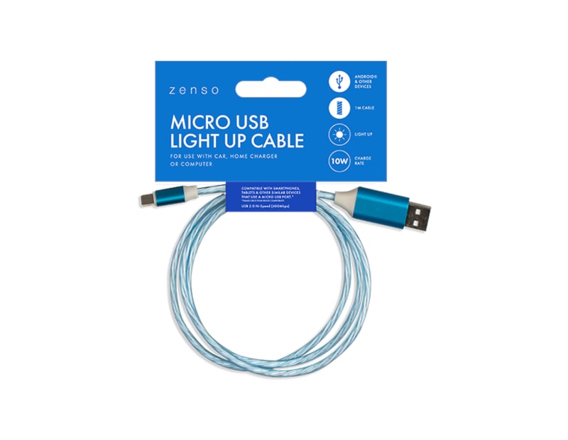 Wholesale Micro Light up charging cable | Gem imports Wholesale Micro Light up charging cable | Gem imports