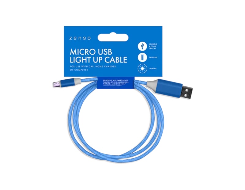 Wholesale Micro Light up charging cable | Gem imports Wholesale Micro Light up charging cable | Gem imports