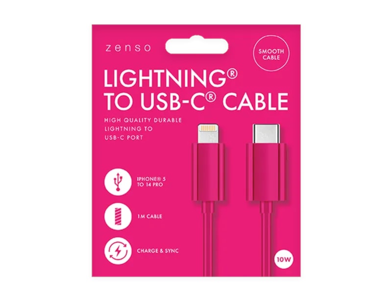 Wholesale Coloured Type C lightening cable 1M | Gem imports