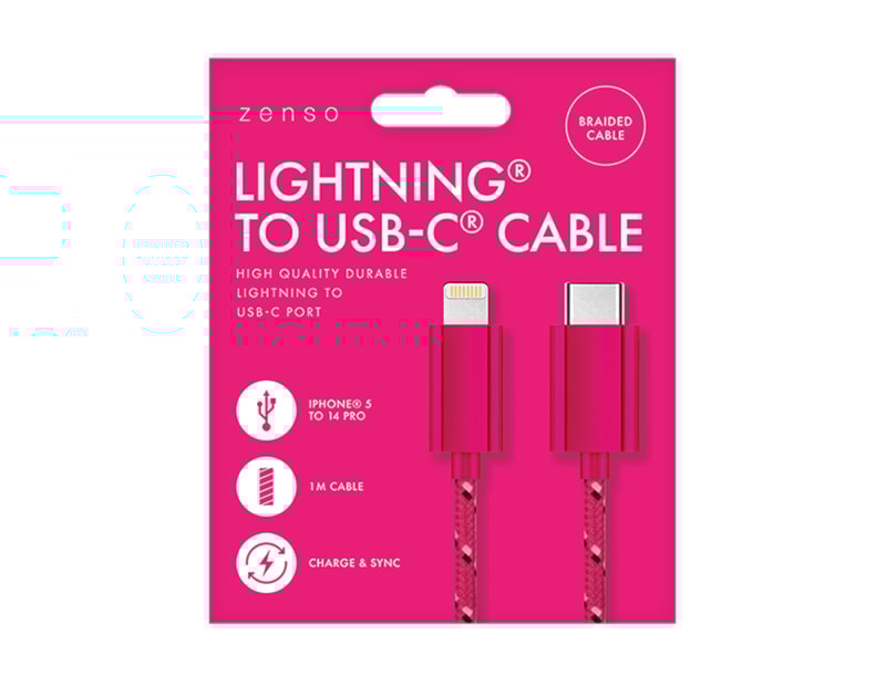 Wholesale Lightning to Type-C Braided Cable 1M Wholesale Lightning to Type-C Braided Cable 1M