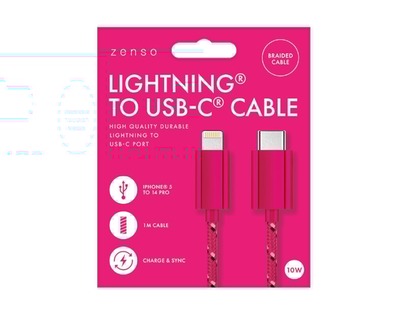 Wholesale Lightning to Type-C Braided Cable 1M Wholesale Lightning to Type-C Braided Cable 1M