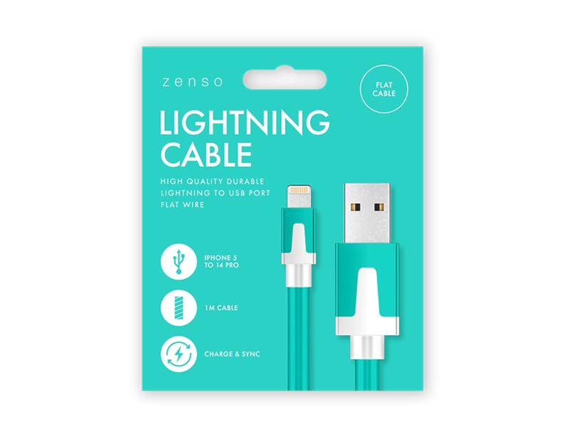 Wholesale Lightning to USB Flat Cable 1M Wholesale Lightning to USB Flat Cable 1M