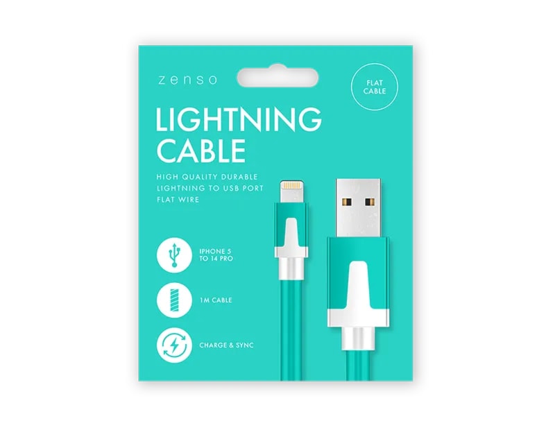 Wholesale Lightning to USB Flat Cable 1M